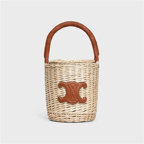 celine wicker basket|BASKET IN WICKER AND CALFSKIN .